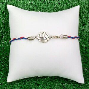 Bracelet Anklet Volleyball Braided Vegan Leather Team Sports 1000-303